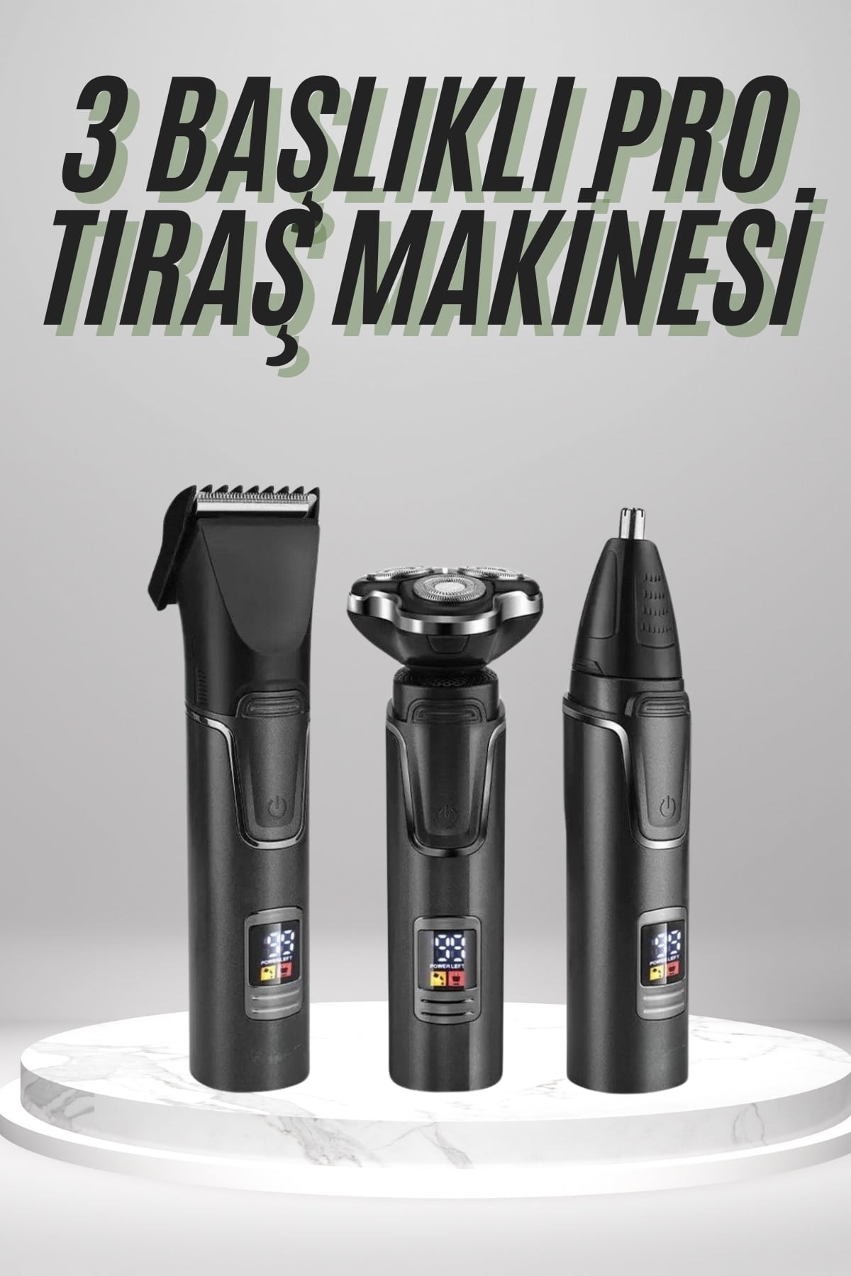 Dijital Göstergeli 3 Başlıklı Tıraş Makinesi Islak Kuru Lazer Öncesi Günlük - Bayi Depom Dijital Göstergeli 3 Başlıklı Tıraş Makinesi Islak Kuru Lazer Öncesi Günlük - Bayi Depom