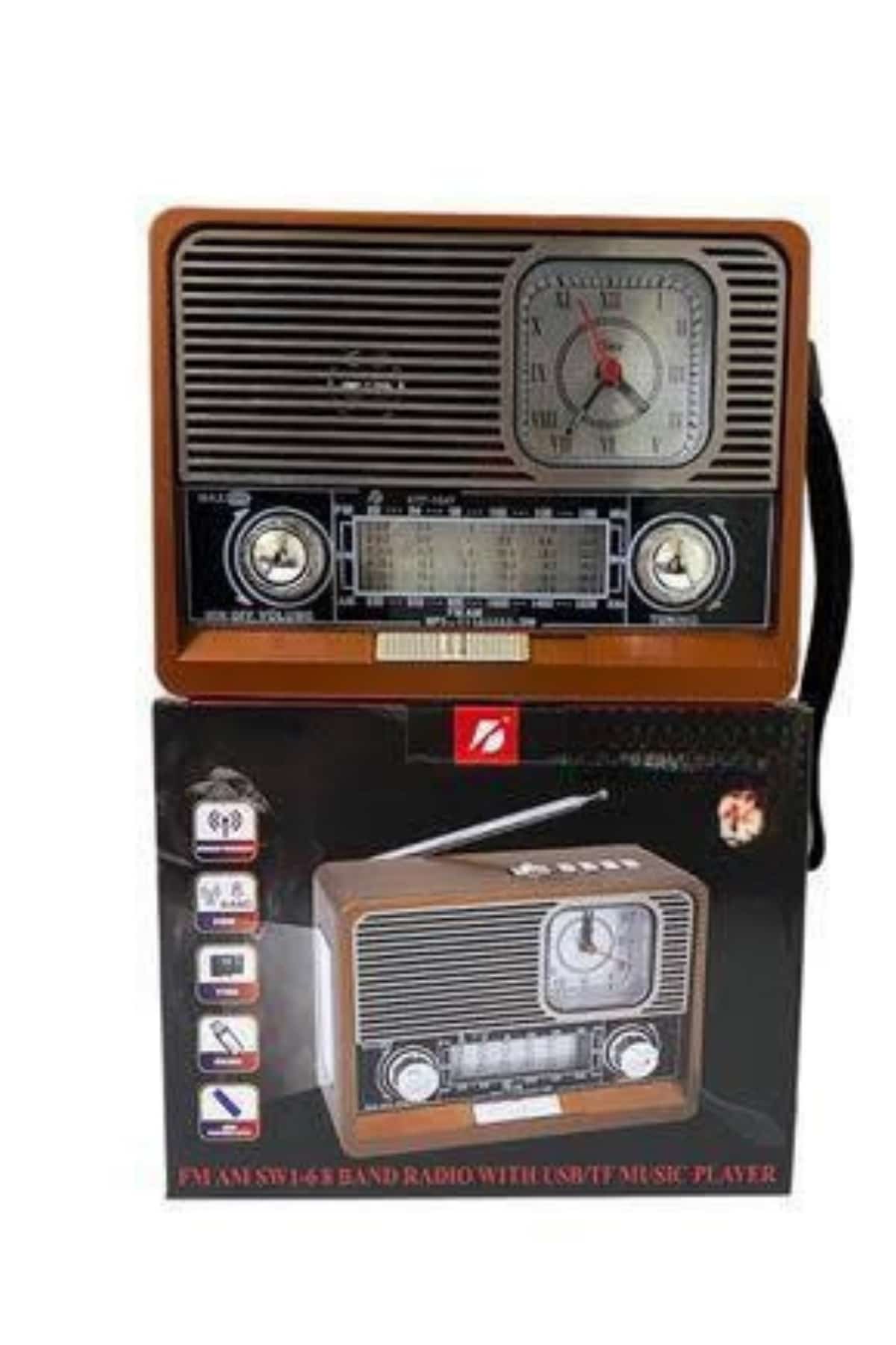 Nostaljik Vintage Radyo Taşınabilir Bluetooth Bağlantılı Hoparlör Radyo - Bayi Depom