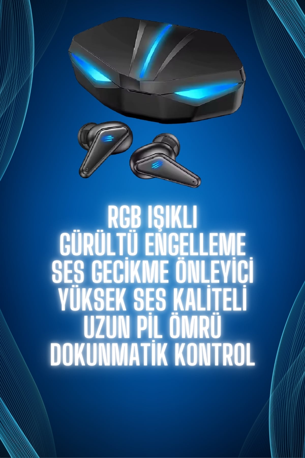 Bluetooth Kulaklık Oyuncu Kulaklığı RGB Işıklı Oyunlarda Düşük Gecikme - Bayi Depom