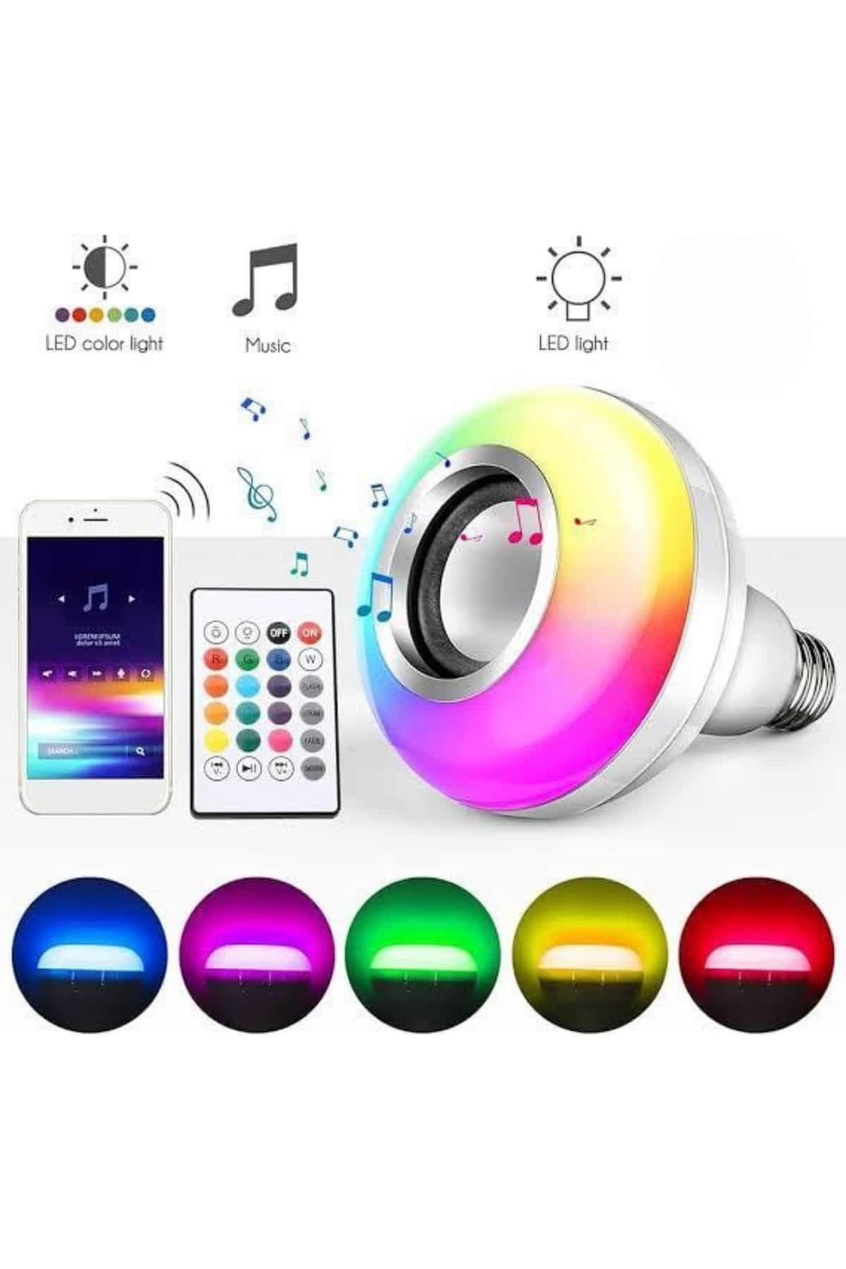 Bluetooth Hoparlör Akıllı Rgb Led Işık Renk Değiştirme Ses Bombası Ampül Görünümlü - Bayi Depom Bluetooth Hoparlör Akıllı Rgb Led Işık Renk Değiştirme Ses Bombası Ampül Görünümlü - Bayi Depom