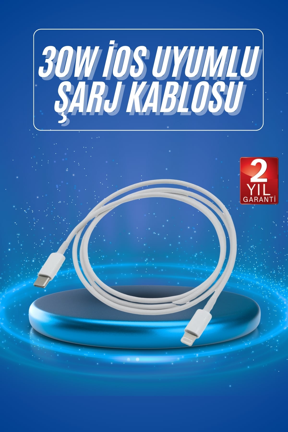 Type-C Ligtning 30W İOS Şarj Kablosu Hızlı Şarj Kablosu - Bayi Depom