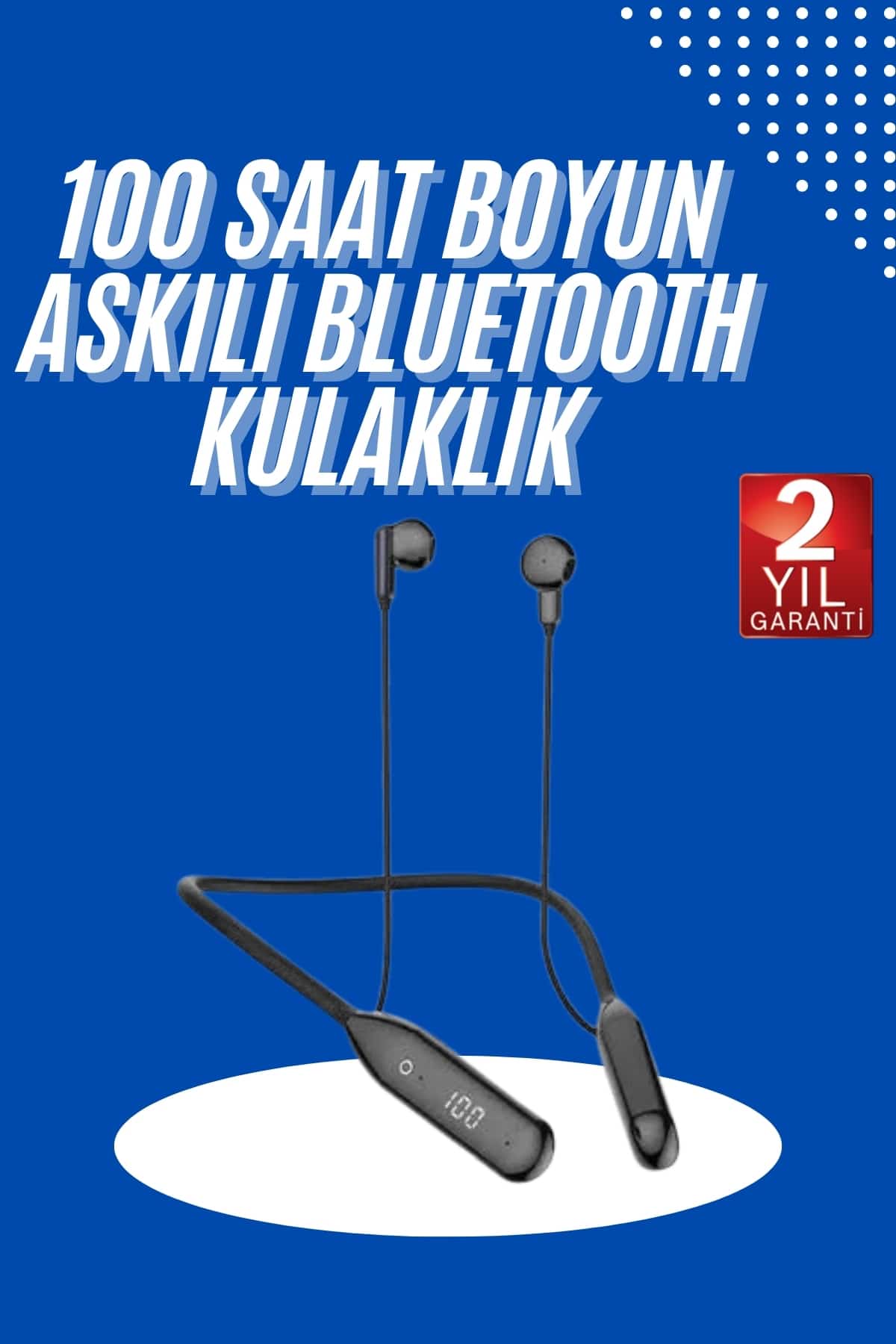 100 Saat Kablolu Boyun Askılı Dijital Göstergeli Bluetooth Kulaklık - Bayi Depom 100 Saat Kablolu Boyun Askılı Dijital Göstergeli Bluetooth Kulaklık - Bayi Depom