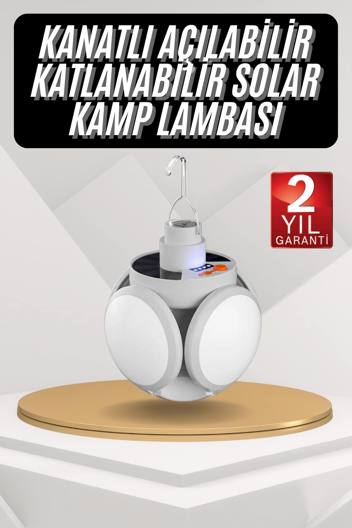 Kamp Lambası Güneş Enerjili Solar 5 Kanatlı Katlanır Lamba Karavan - Bayi Depom Kamp Lambası Güneş Enerjili Solar 5 Kanatlı Katlanır Lamba Karavan - Bayi Depom