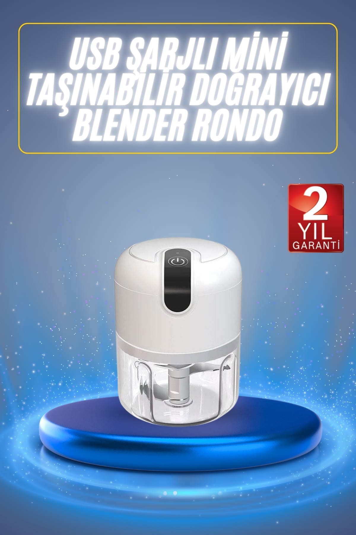 Mini El Rondosu Şarjlı Doğrayıcı Taşınabilir Rondo Blender 250 ML - Bayi Depom Mini El Rondosu Şarjlı Doğrayıcı Taşınabilir Rondo Blender 250 ML - Bayi Depom