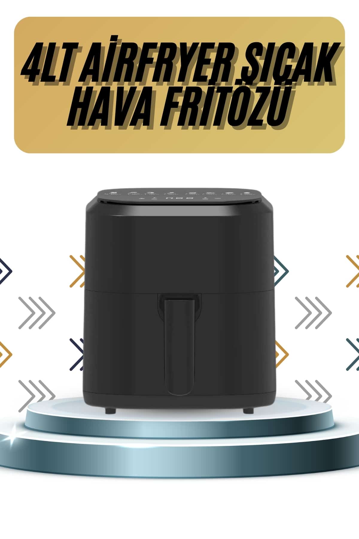 4L Airfryer Hazneli Hava Fritözü Yağsız Fritöz Taşınabilir Fırın İşlevi Gören Pratik - Bayi Depom 4L Airfryer Hazneli Hava Fritözü Yağsız Fritöz Taşınabilir Fırın İşlevi Gören Pratik - Bayi Depom