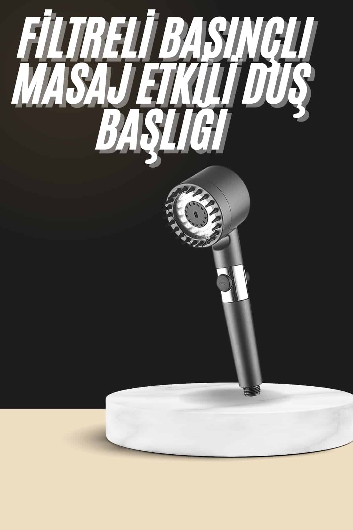 Duş Başlığı Profesyonel Masaj Başlıklı 3 Modlu Yeni Nesil Masaj Uçlu Su Tasarruflu - Bayi Depom