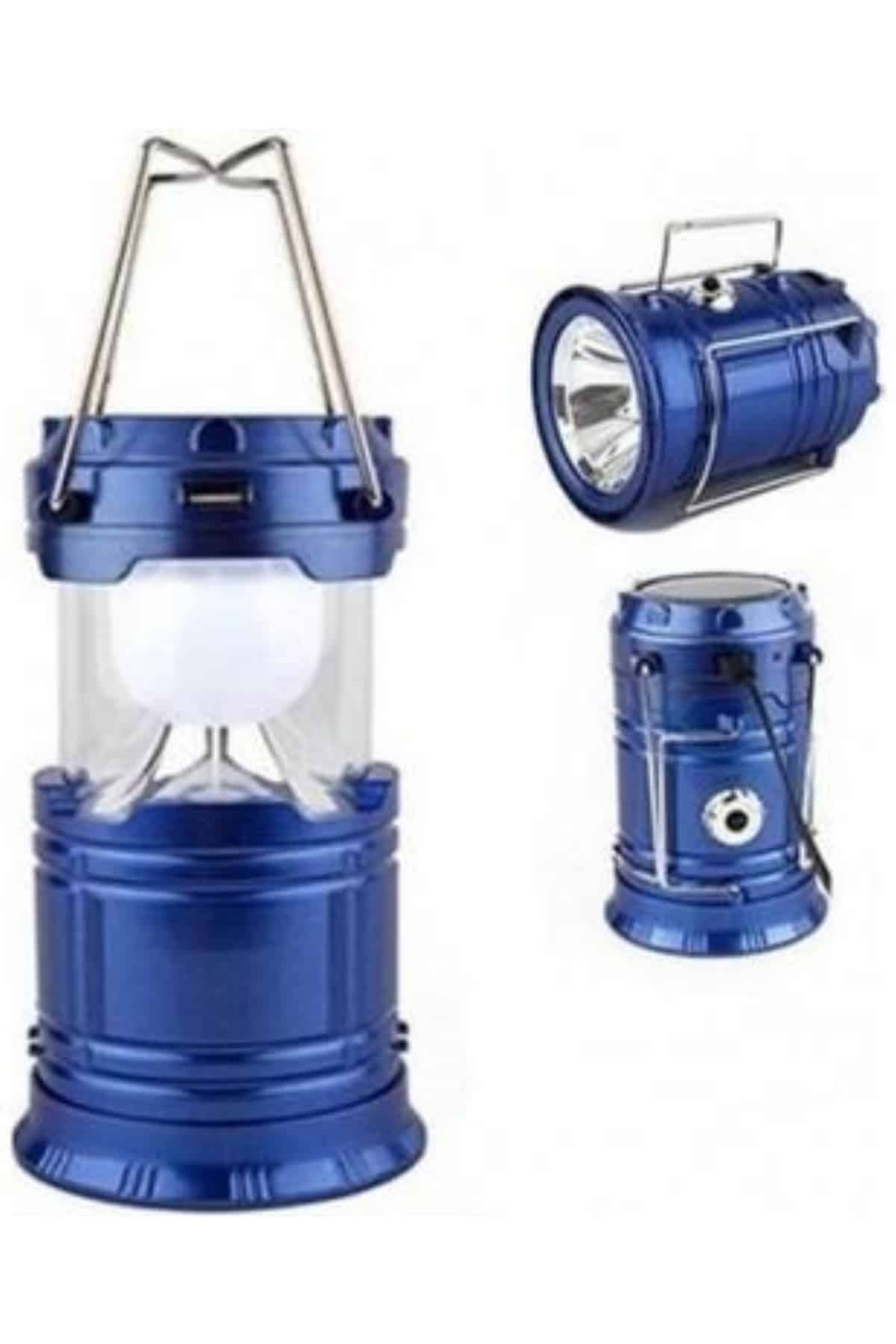 Kamp Lambası Solar Şarjlı Kızaklı Kamp Feneri Led Lamba Işıldak - Bayi Depom