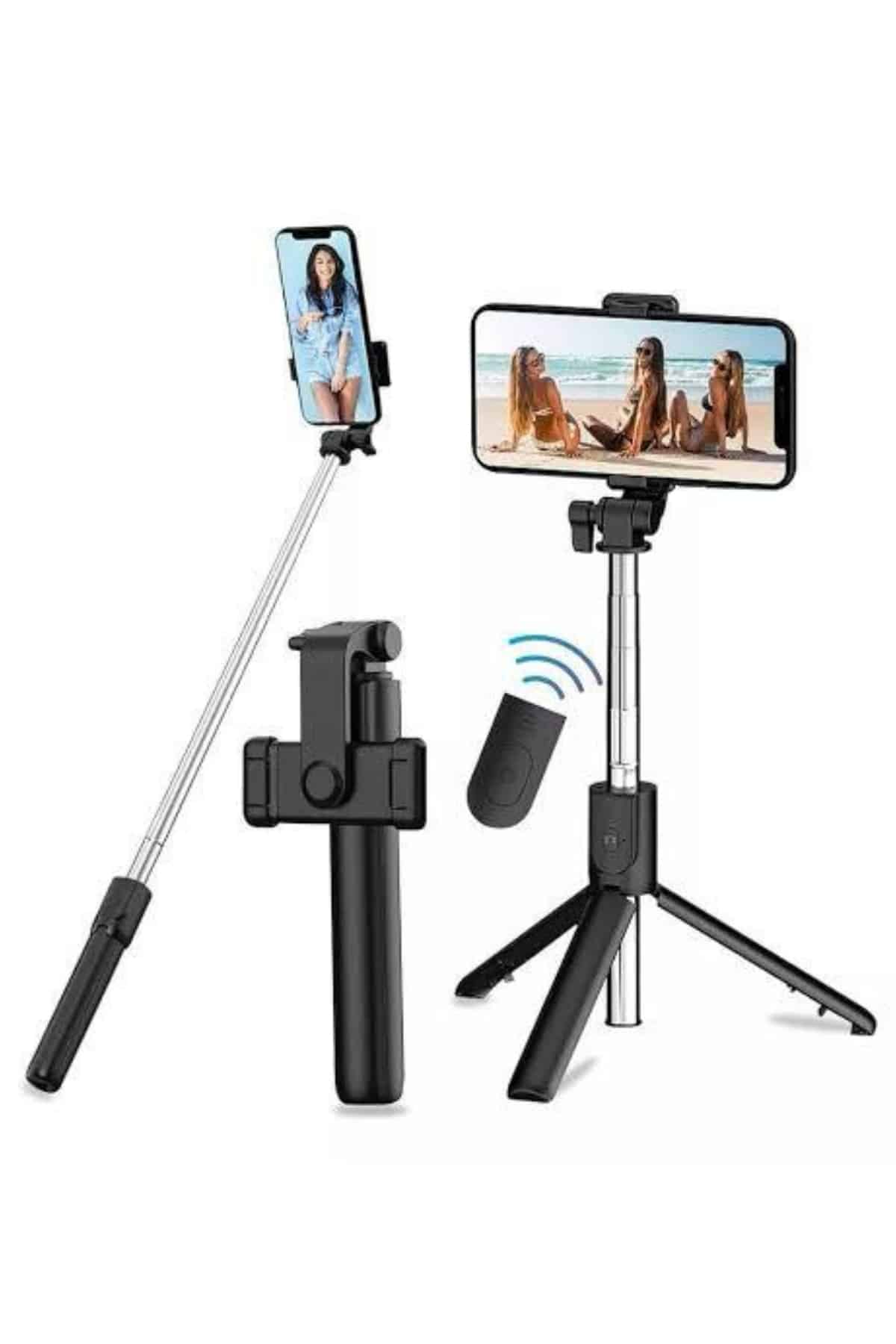 Tripod Selfie Çubuğu Bluetooth Kumandalı Kablosuz Led Işıklı - Bayi Depom Tripod Selfie Çubuğu Bluetooth Kumandalı Kablosuz Led Işıklı - Bayi Depom