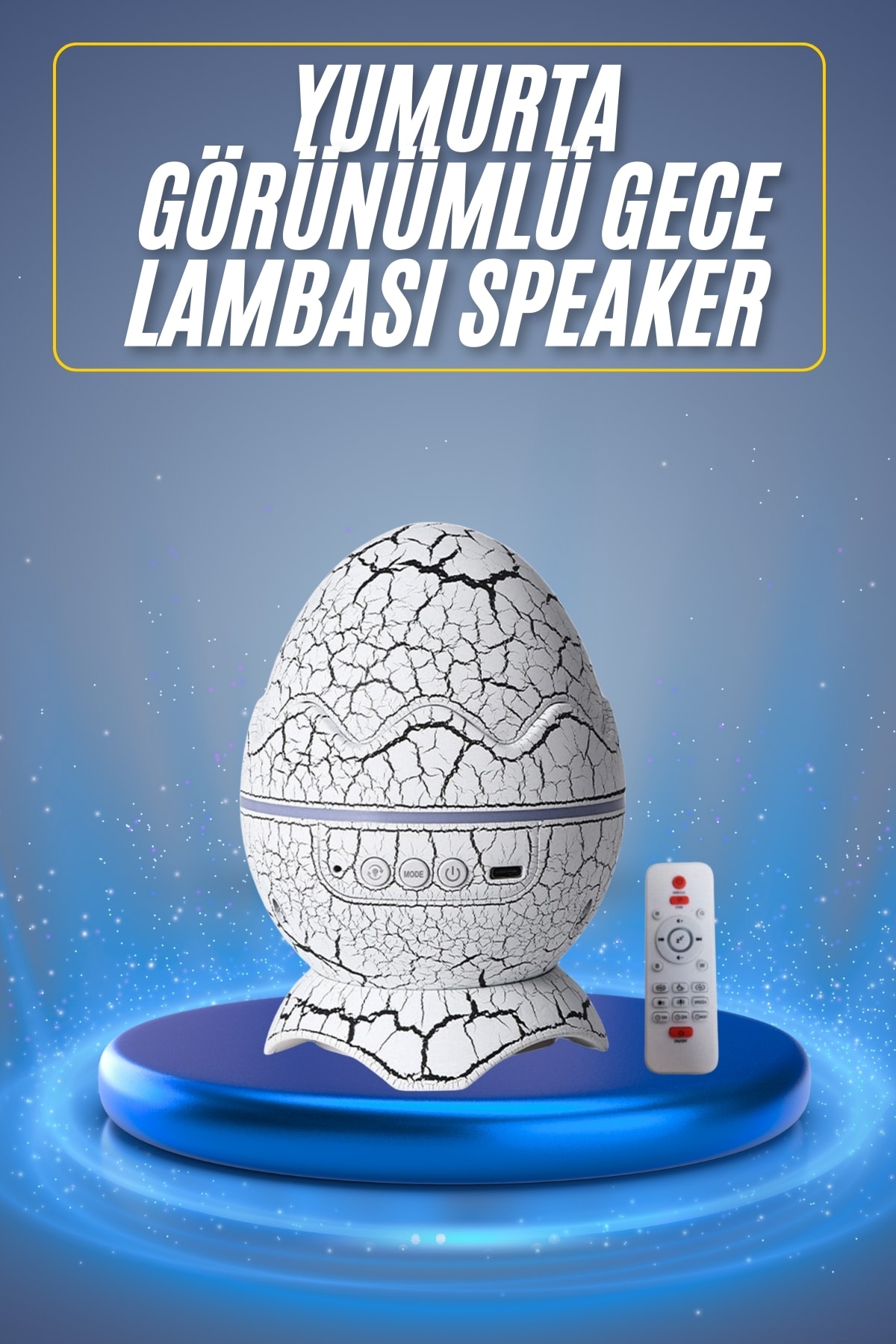 Bluetooth Hoparlör Dinozor Yumurtası Gece Masa Lambası Projektör - Bayi Depom Bluetooth Hoparlör Dinozor Yumurtası Gece Masa Lambası Projektör - Bayi Depom