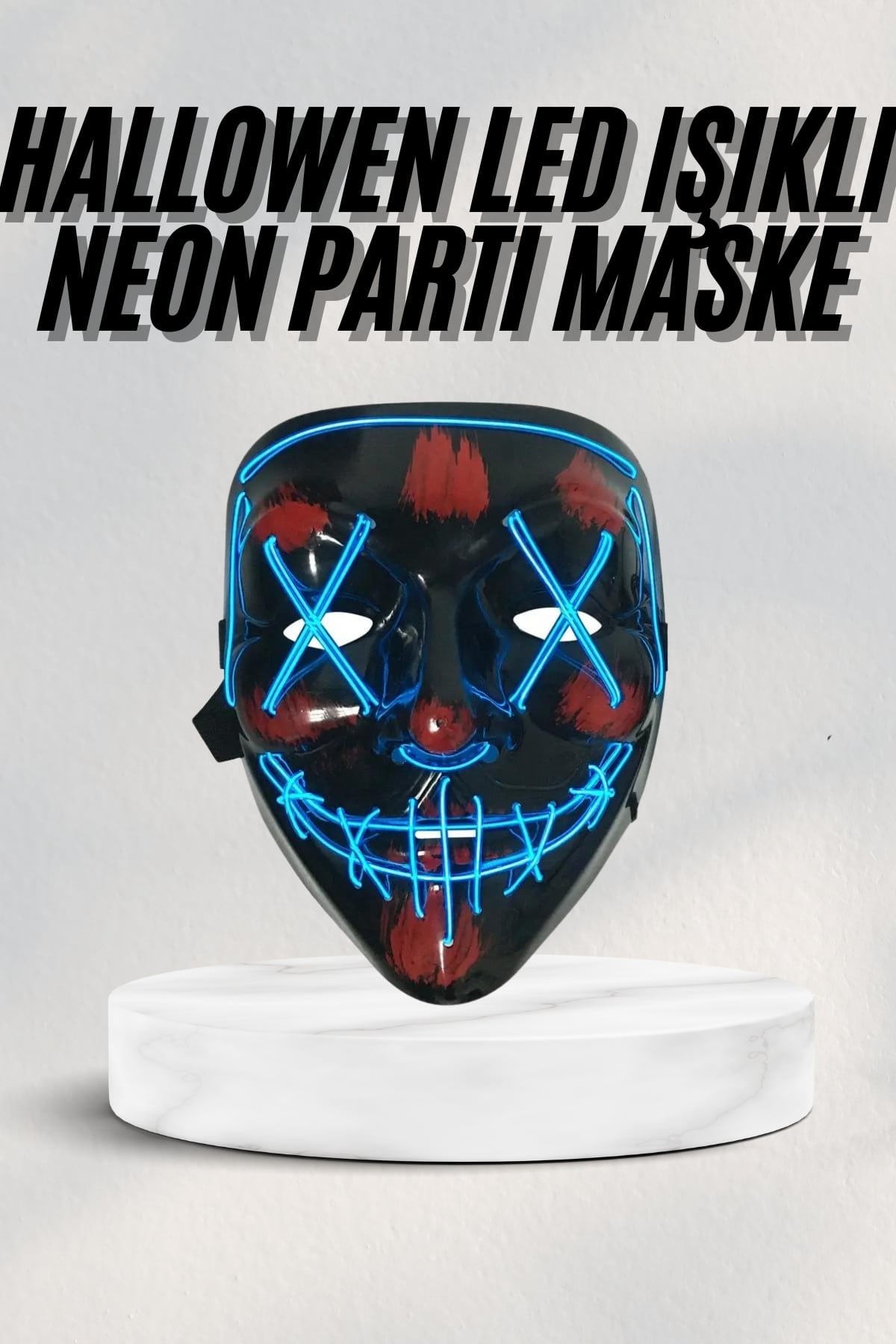 Led Işıklı Neon Maske Cadılar Bayramı Maskesi Korkunç Korku Maskesi - Bayi Depom Led Işıklı Neon Maske Cadılar Bayramı Maskesi Korkunç Korku Maskesi - Bayi Depom