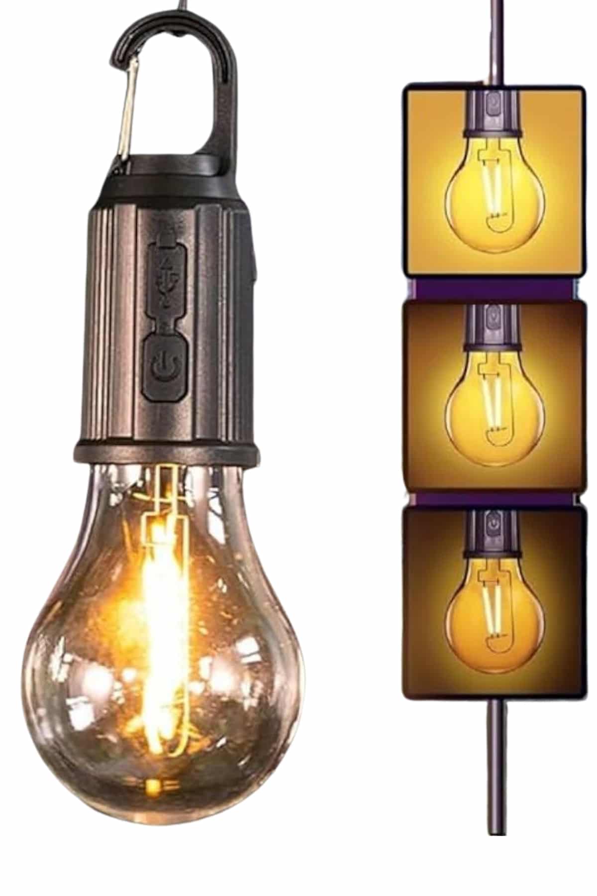 Şarjlı Dekoratif Kamp Lambası Askılı Ampul Led Işık Type-C Girişli - Bayi Depom Şarjlı Dekoratif Kamp Lambası Askılı Ampul Led Işık Type-C Girişli - Bayi Depom
