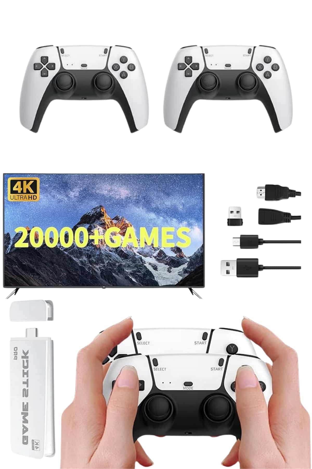 yeni nesil 3D 4K 2000 Oyunlu Game Stick Oyun Konsolu Çift Konsol - Bayi Depom yeni nesil 3D 4K 2000 Oyunlu Game Stick Oyun Konsolu Çift Konsol - Bayi Depom
