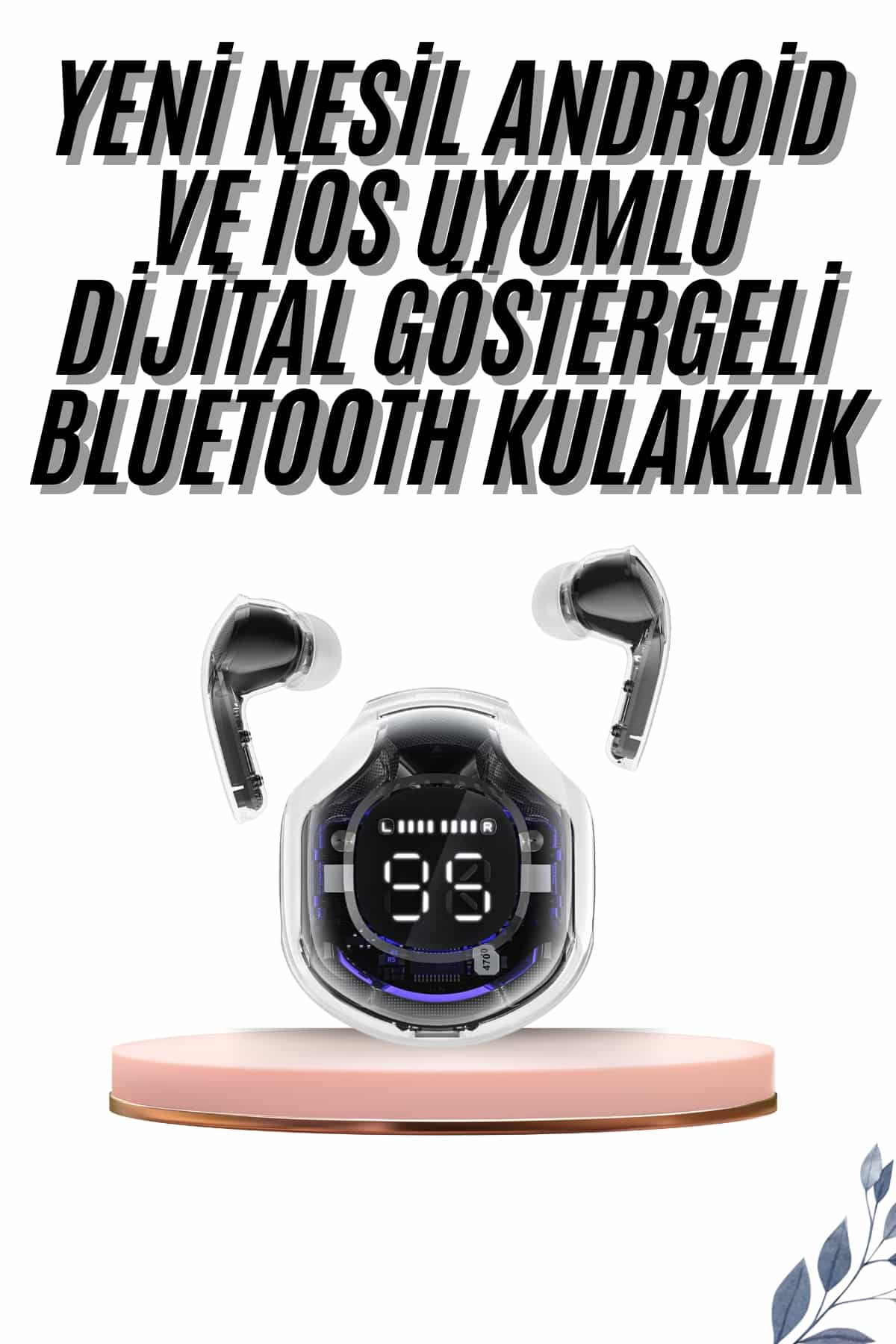 2025 Model Kablosuz Bluetooth Kulaklık ANC ENC Destekli HİFİ Stereo - Bayi Depom