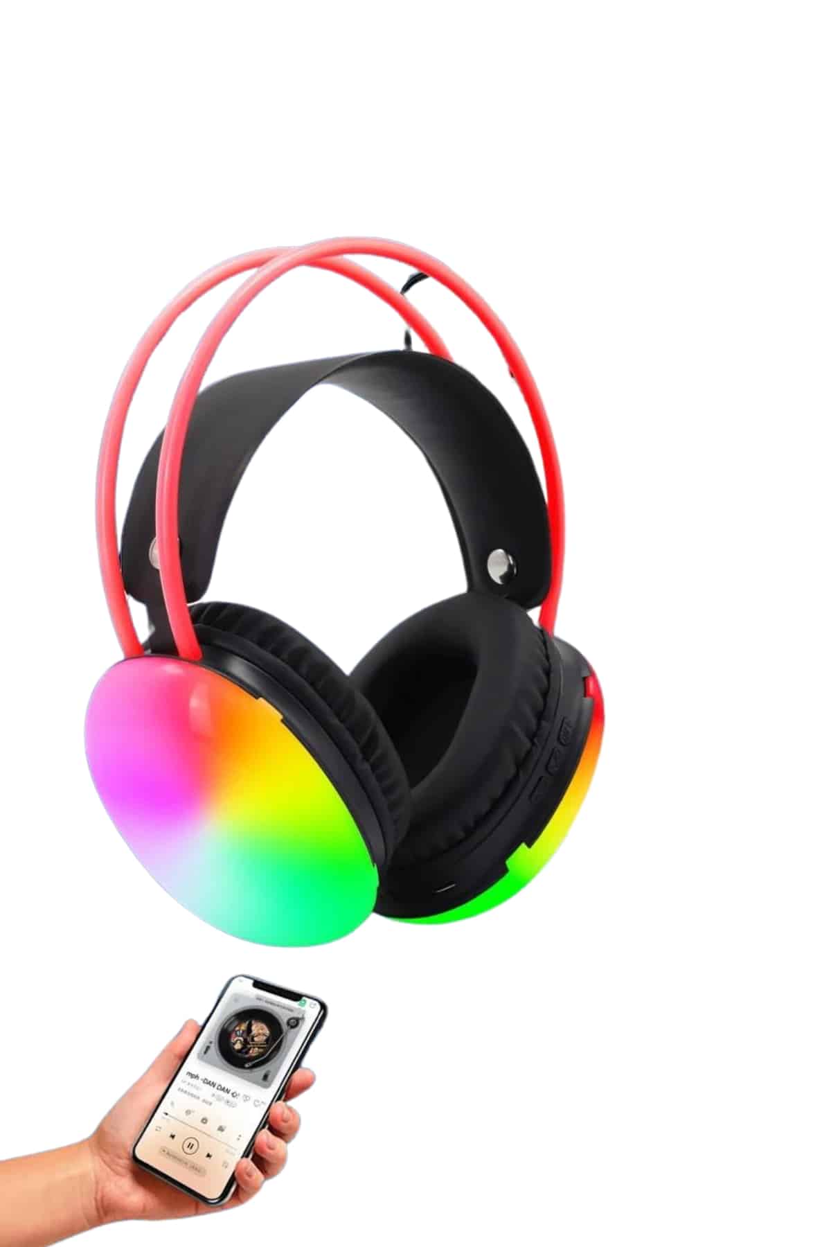 Kablosuz Bluetooth Kulaklık RGB Işıklı Kulak Üstü 5.3 Bluetooth Bağlantılı - Bayi Depom
