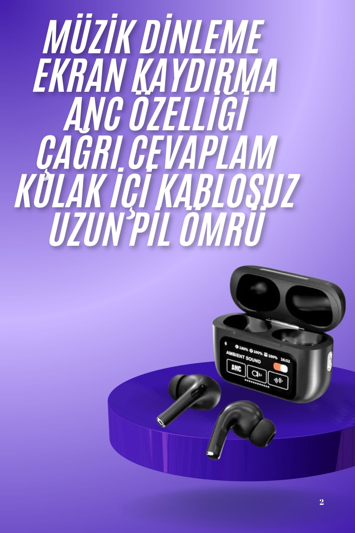 2.Nesil Pro Ekranlı Sesli Görüşme Yapabilen Kablosuz Bluetooth Kulaklık Yeni Nesil - Bayi Depom