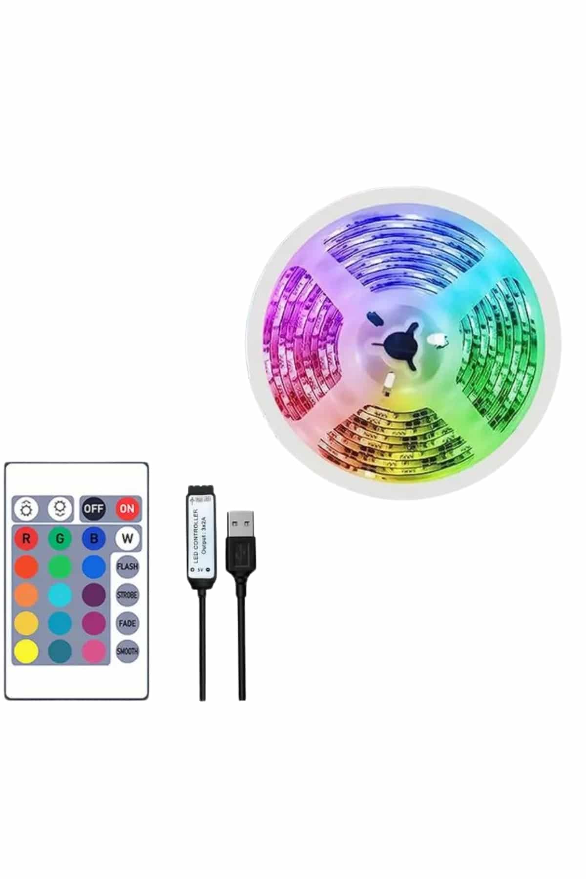 10M Şerit Led İç Mekan Renkli Rgb Şerit Led Kumandalı - Bayi Depom 10M Şerit Led İç Mekan Renkli Rgb Şerit Led Kumandalı - Bayi Depom