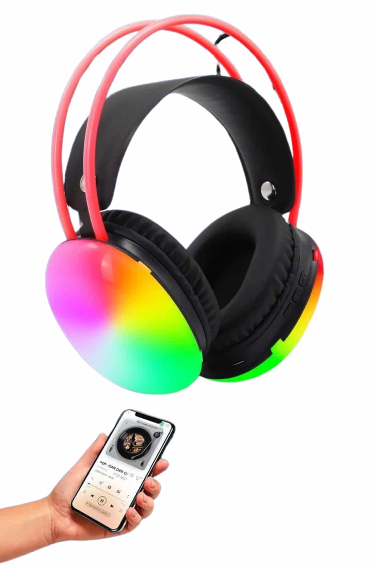 RGB Işıklı Yüksek Ses Kaliteli Kablosuz Kulak Üstü Bluetooth Kulaklık - Bayi Depom RGB Işıklı Yüksek Ses Kaliteli Kablosuz Kulak Üstü Bluetooth Kulaklık - Bayi Depom