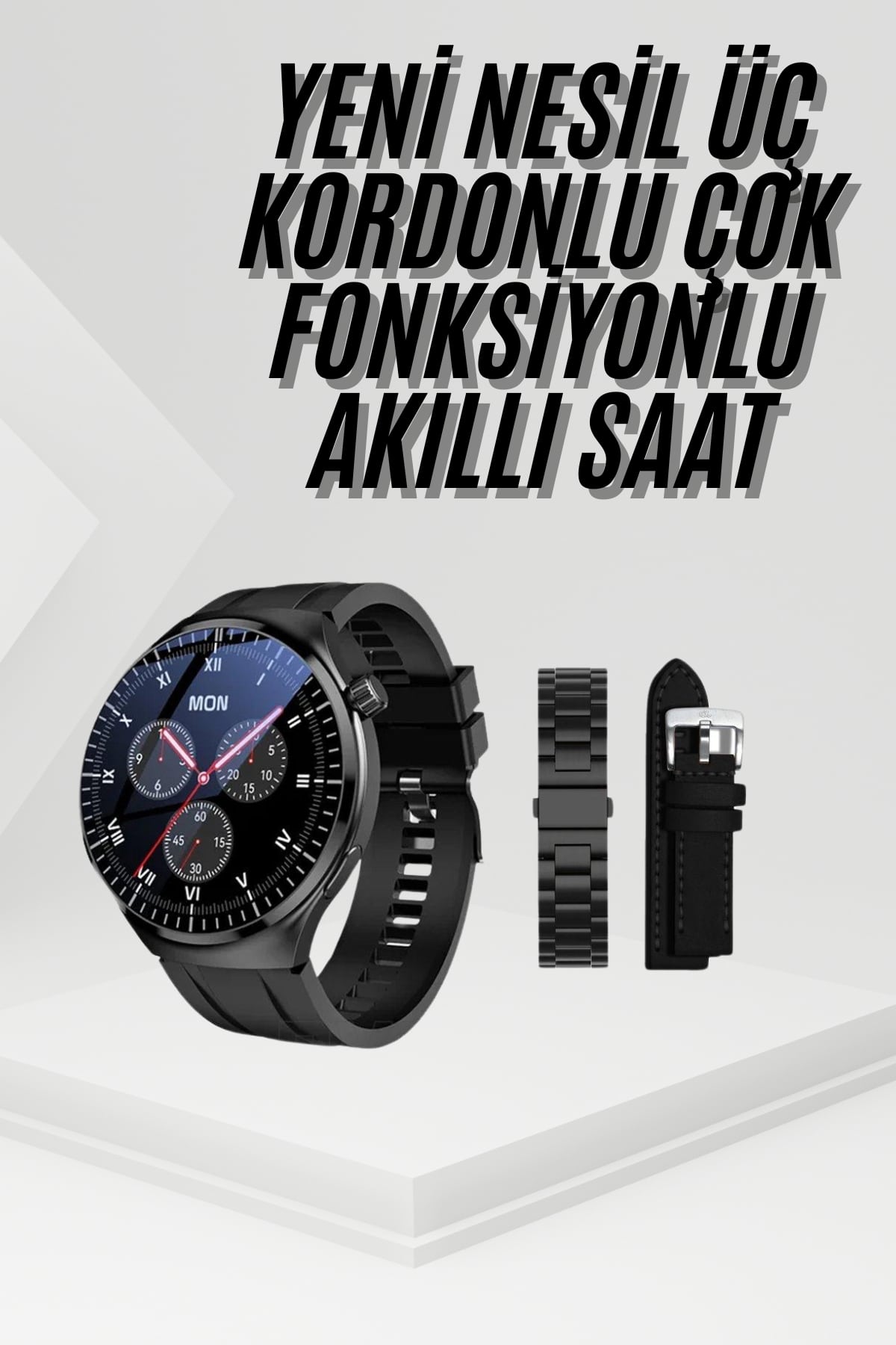 Amoled Ekran Metal Deri Silikon Kordonlu Uyku ve Sağlık Takibi - Bayi Depom Amoled Ekran Metal Deri Silikon Kordonlu Uyku ve Sağlık Takibi - Bayi Depom