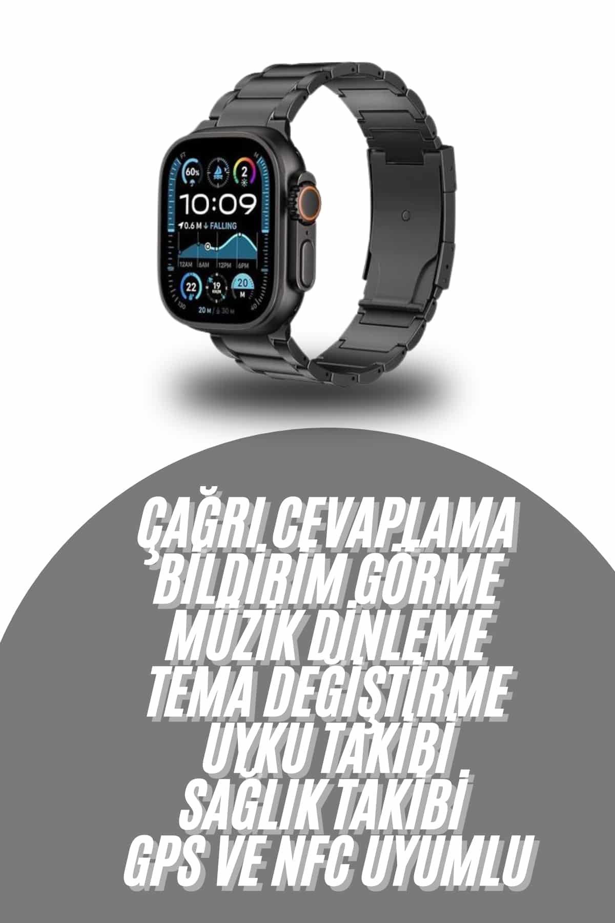 Akıllı Saat Arama Konuşma GPS ve NFC Özelliği 3 Kordonlu Amoled Ekran - Bayi Depom Akıllı Saat Arama Konuşma GPS ve NFC Özelliği 3 Kordonlu Amoled Ekran - Bayi Depom