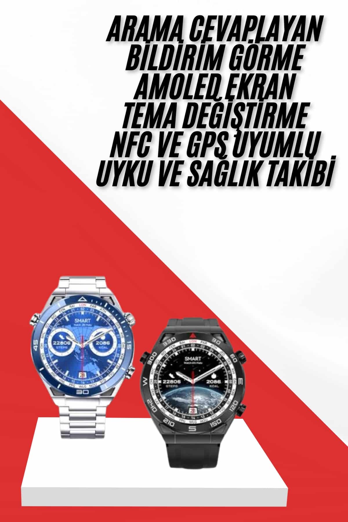 Akıllı Saat 1.62 İnç Ultimate Nabız Sensörlü Sesli Görüşme Yapabilen Yeni Nesil - Bayi Depom Akıllı Saat 1.62 İnç Ultimate Nabız Sensörlü Sesli Görüşme Yapabilen Yeni Nesil - Bayi Depom