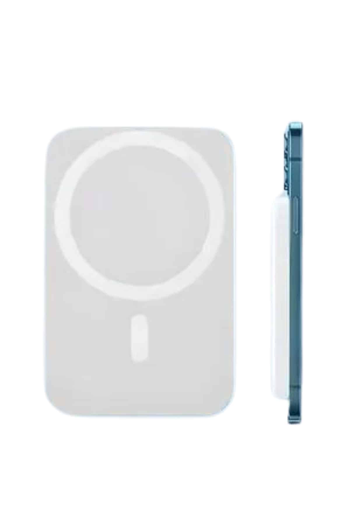 15W MagSafe Uyumlu Manyetik Kablosuz Powerbank 5000 mAh - Bayi Depom 15W MagSafe Uyumlu Manyetik Kablosuz Powerbank 5000 mAh - Bayi Depom