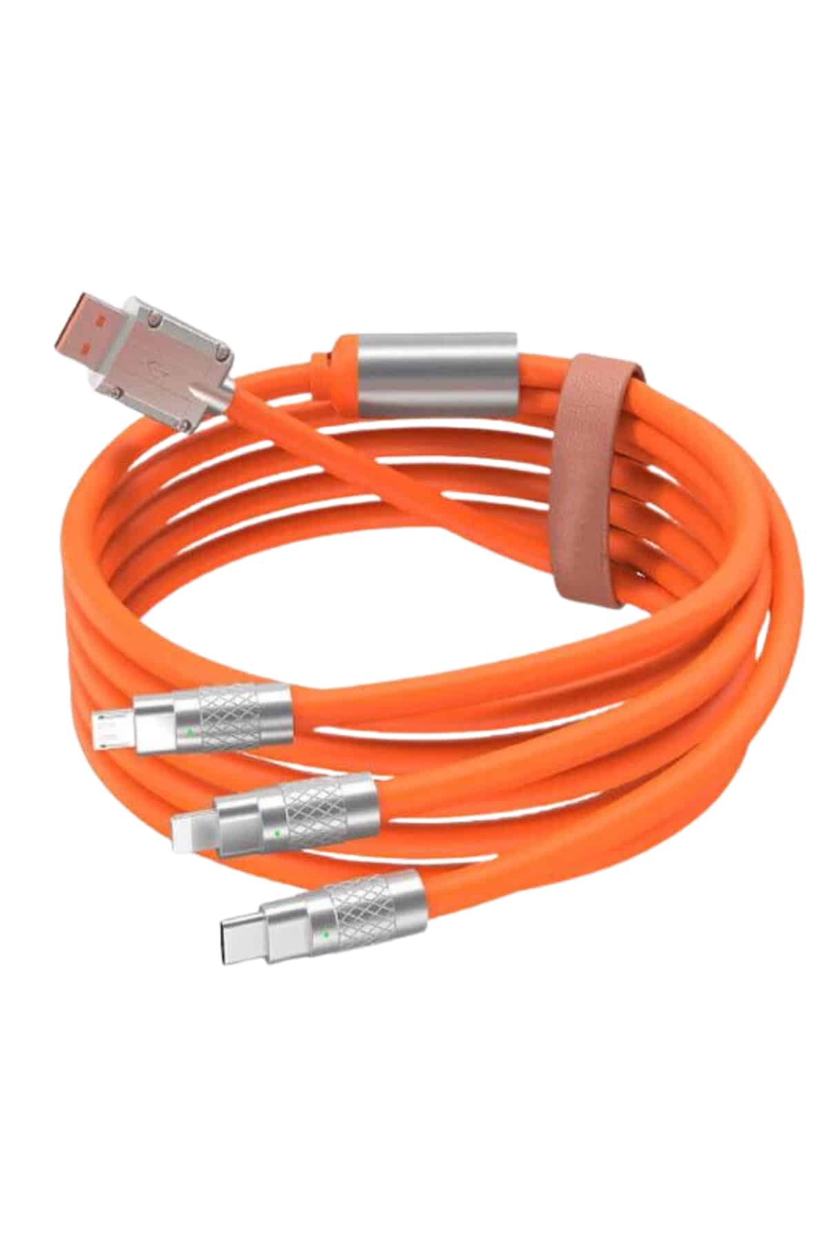 Çoklu Şarj Kablosu USB Type-C İOS Uyumlu 120W Hızlı Şarj Kablosu - Bayi Depom Çoklu Şarj Kablosu USB Type-C İOS Uyumlu 120W Hızlı Şarj Kablosu - Bayi Depom
