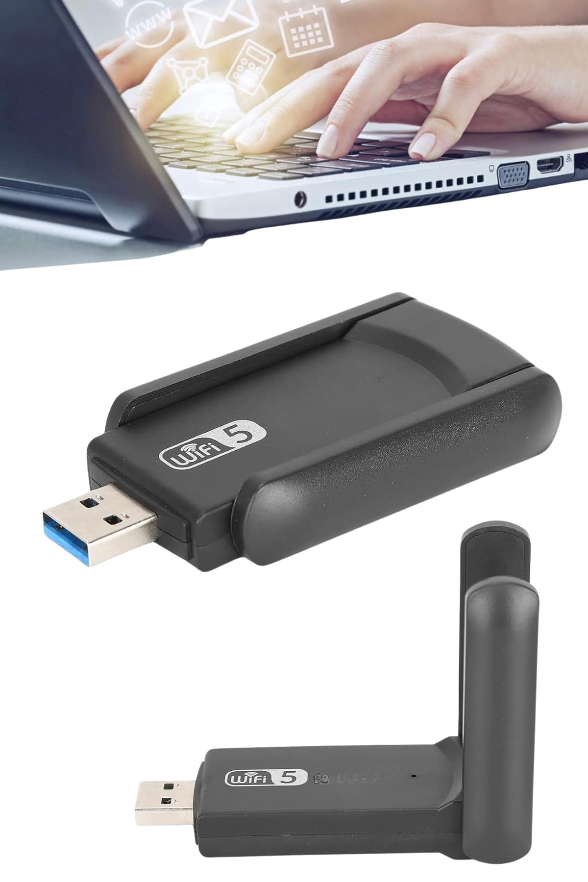 Wifi Adaptörü Bt5.0 Wifi 2si Bir Arada Çift Bantlı Çift Anten - Bayi Depom Wifi Adaptörü Bt5.0 Wifi 2'si Bir Arada Çift Bantlı Çift Anten - Bayi Depom