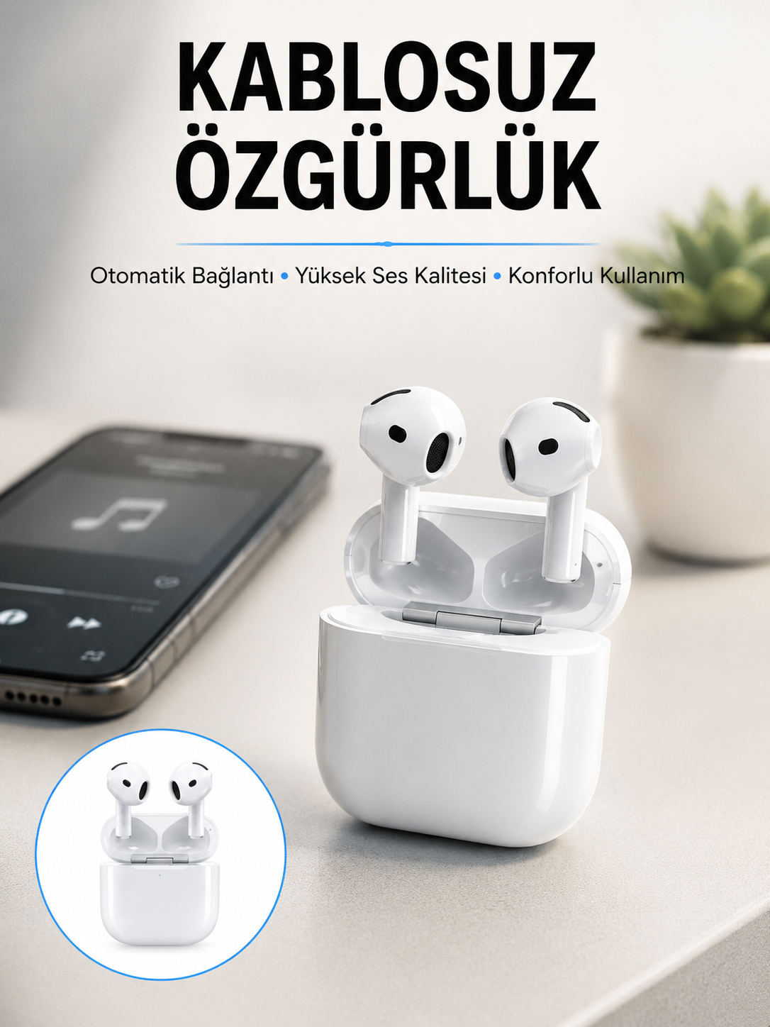 4.Nesil Bluetooth Kulaklık Yüksek Ses Kaliteli Dokunmatik Kontrol Özellikli Yeni Nesil - Bayi Depom