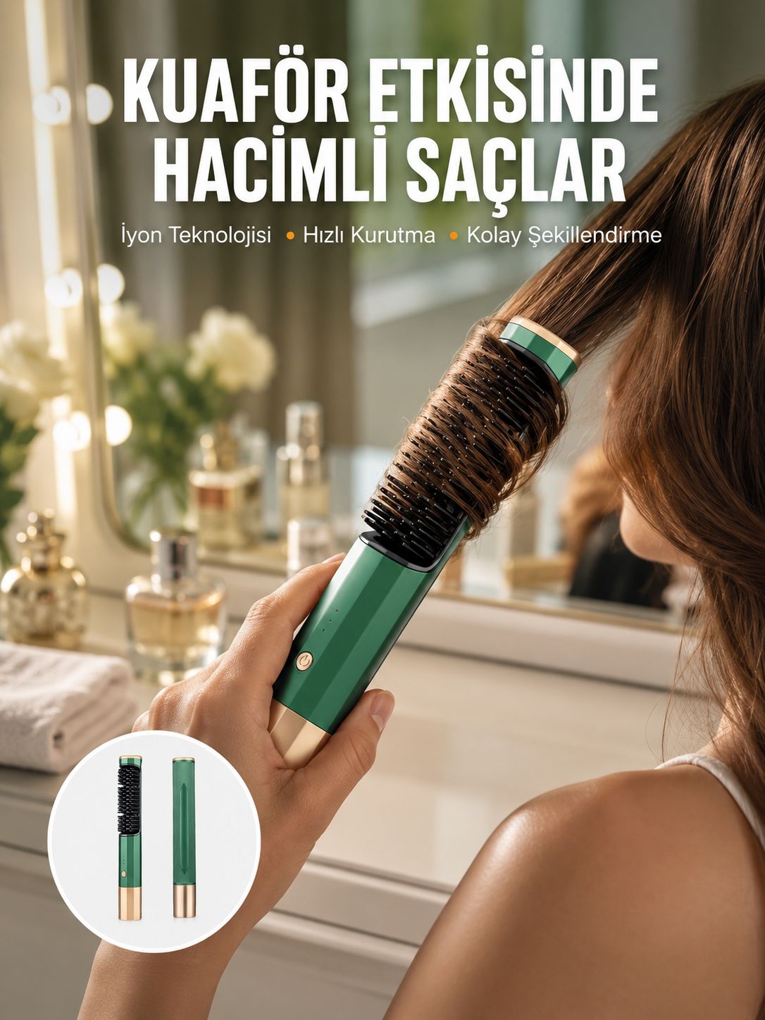 Üflemeli Saç Düzleştirici Fön Tarak Yüksek Isı Ayarlı İyon Özellikli Yeni Nesil - Bayi Depom Üflemeli Saç Düzleştirici Fön Tarak Yüksek Isı Ayarlı İyon Özellikli Yeni Nesil - Bayi Depom