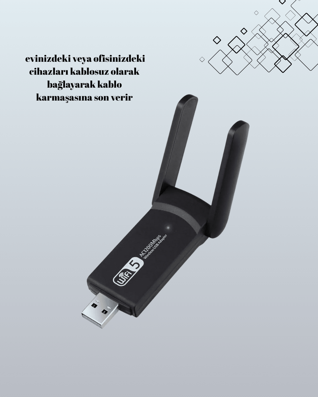 AC1200 USB WiFi Adaptör - Bayi Depom
