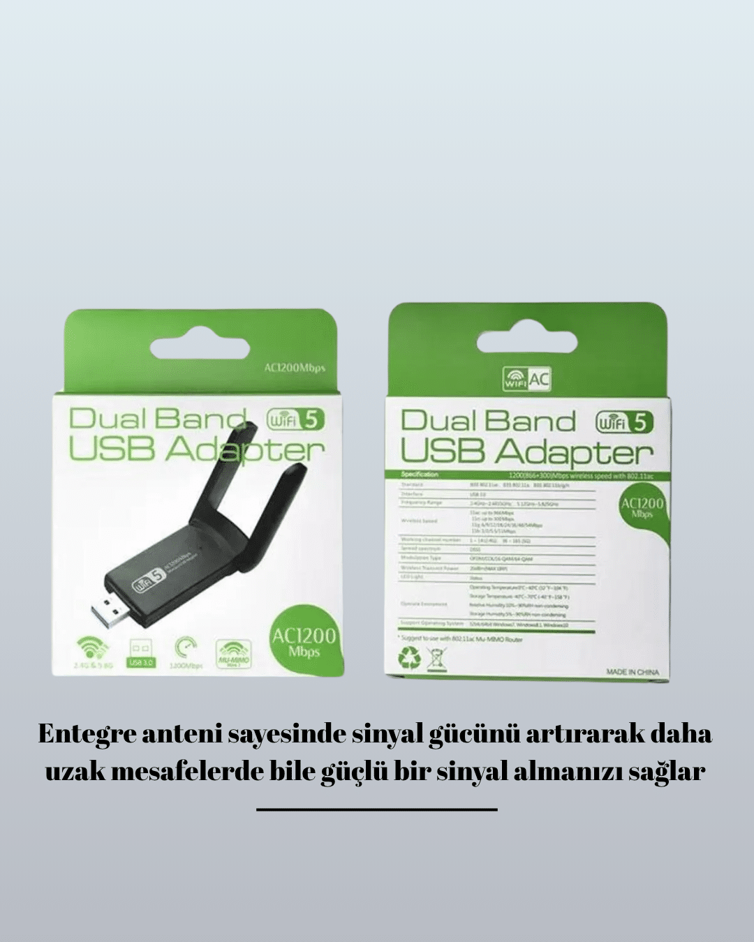 AC1200 USB WiFi Adaptör - Bayi Depom