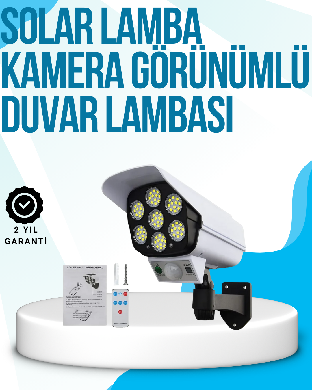 Kablosuz, Güneş Paneliyle Şarj Olan Dış Mekan Lambası – 8-10 Saat Aydınlatma Süresi - Bayi Depom Kablosuz, Güneş Paneliyle Şarj Olan Dış Mekan Lambası – 8-10 Saat Aydınlatma Süresi - Bayi Depom