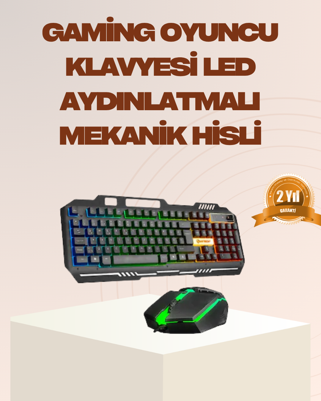 Mekanik LED Gaming Klavye Mouse Seti – Yüksek Tepki ve Ergonomi - Bayi Depom