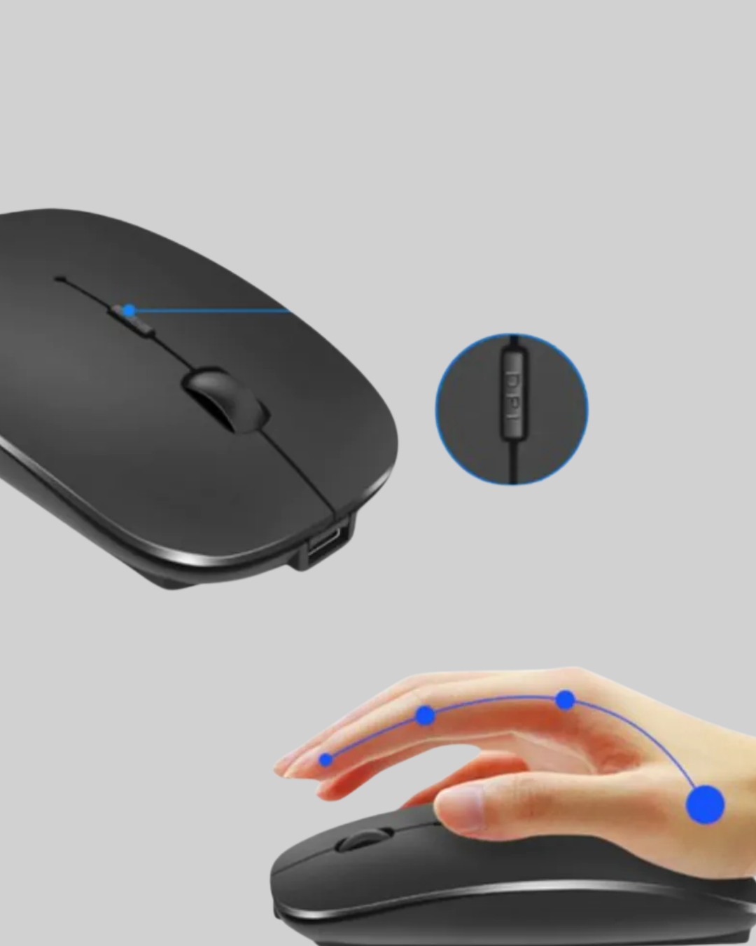 Sessiz ve Ergonomik Mouse – USB Bağlantılı ve DPI Ayarlı - Bayi Depom