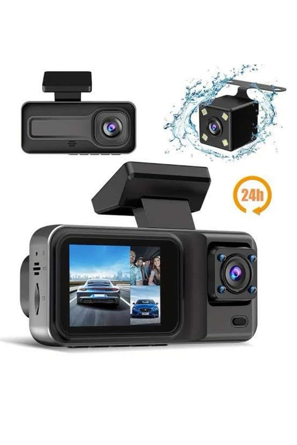 1080P 3 Lensli WİFİ Araç İçi Kameralı Ekran DVR Kaydedici Gece Görüşlü - Bayi Depom 1080P 3 Lensli WİFİ Araç İçi Kameralı Ekran DVR Kaydedici Gece Görüşlü - Bayi Depom