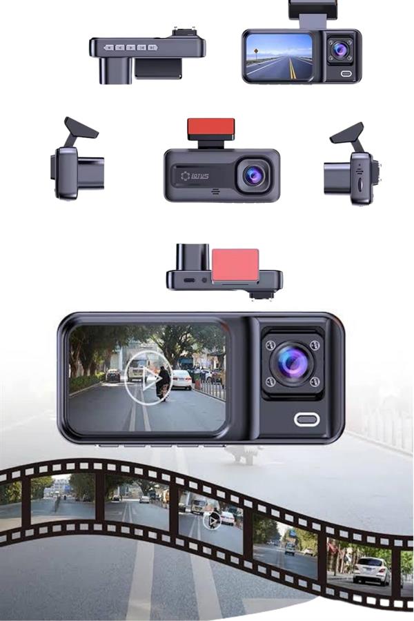 1080P 3 Lensli WİFİ Araç İçi Kameralı Ekran DVR Kaydedici Gece Görüşlü - Bayi Depom 1080P 3 Lensli WİFİ Araç İçi Kameralı Ekran DVR Kaydedici Gece Görüşlü - Bayi Depom