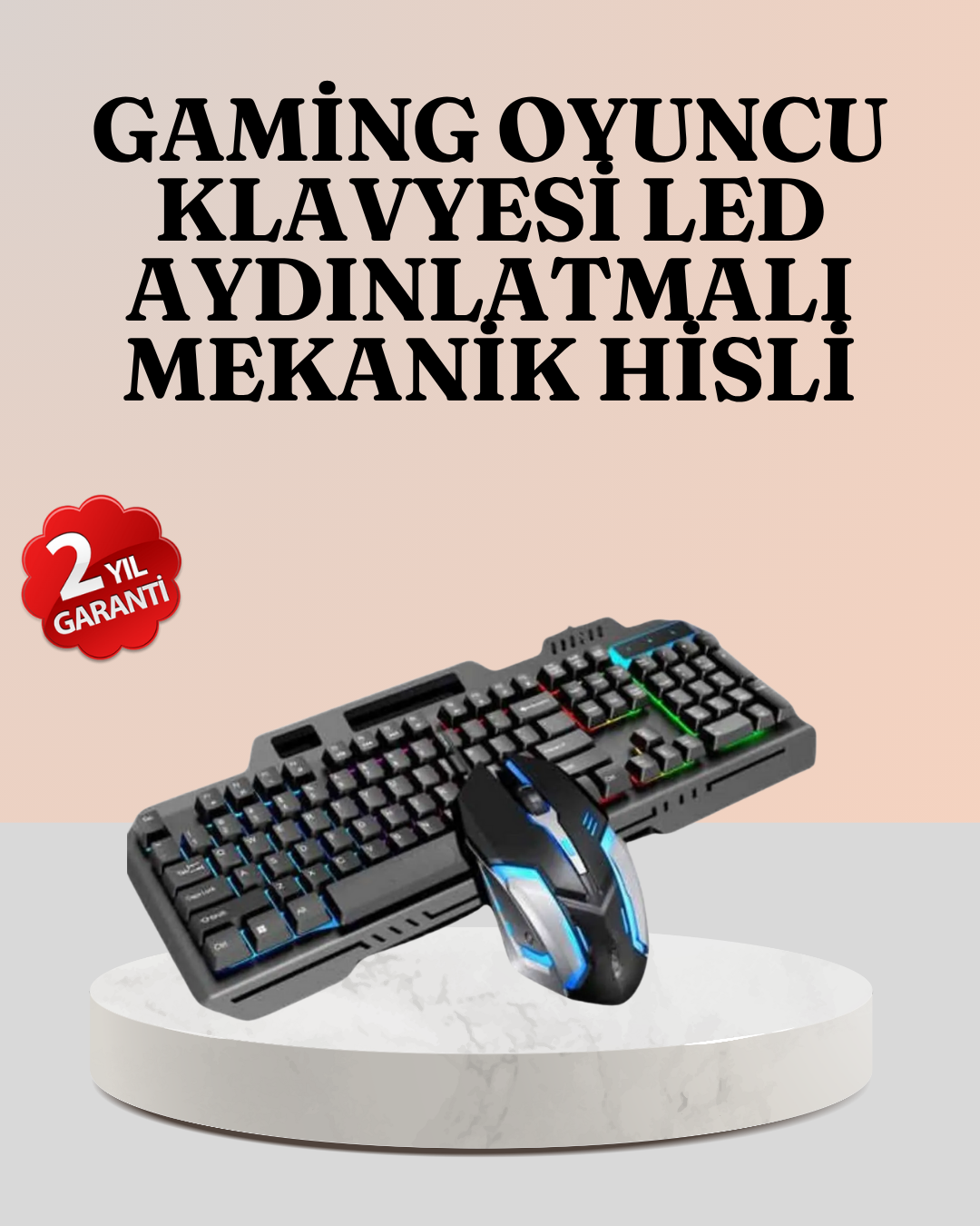 RGB Aydınlatmalı Oyuncu Klavye Mouse – Mekanik Hissiyat, Maksimum Kontrol - Bayi Depom