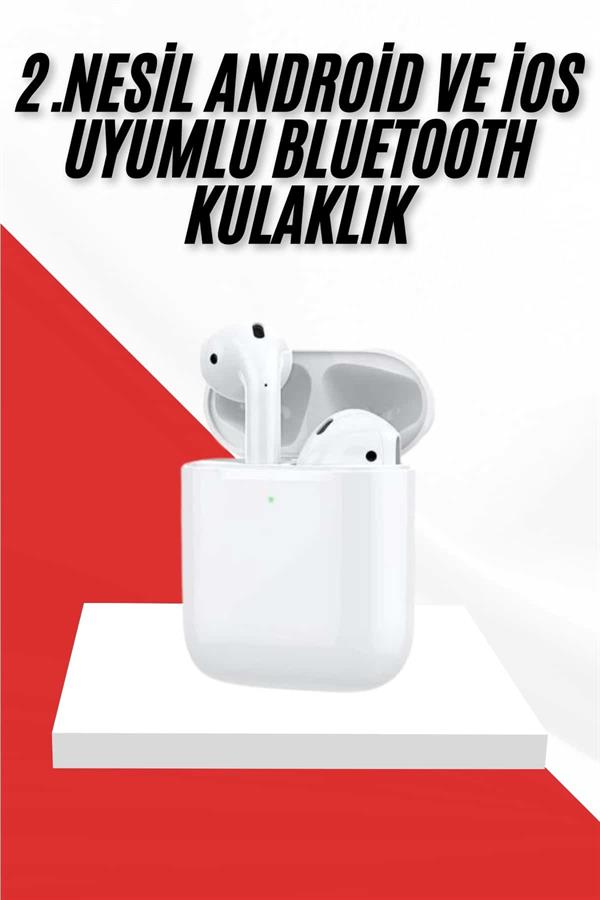 2. Nesil Bluetooth Android ve İOS Uyumlu Kablosuz Kulaklık Çağrı Cevaplama - Bayi Depom