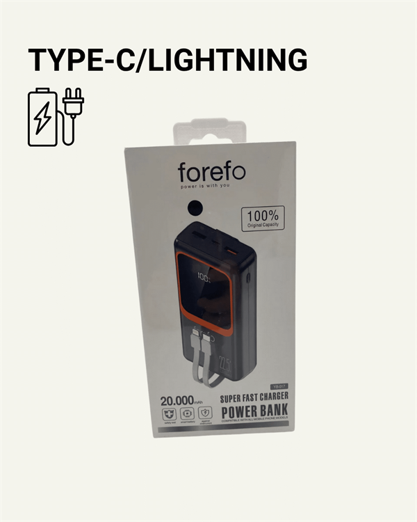 20.000 mAh Powerbank – 22.5W Hızlı Şarj, Çok Kablolu, Dijital Göstergeli - Bayi Depom 20.000 mAh Powerbank – 22.5W Hızlı Şarj, Çok Kablolu, Dijital Göstergeli - Bayi Depom