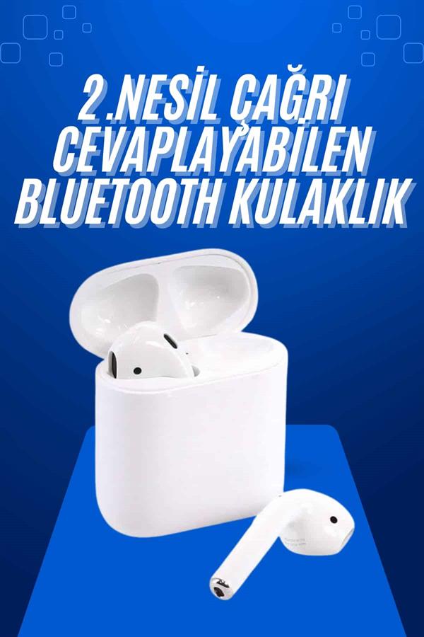 2025 Model Çağrı Cevaplayabilen Bluetooth Kulaklık Beyaz Dokunmatik Kontrol - Bayi Depom