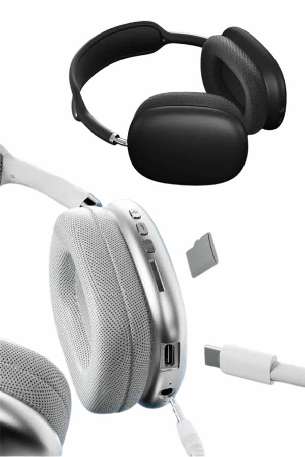 2025 Model Kulak Üstü Kablosuz Bluetooth Kulaklık Gürültü Azalta Uzun Pil - Bayi Depom