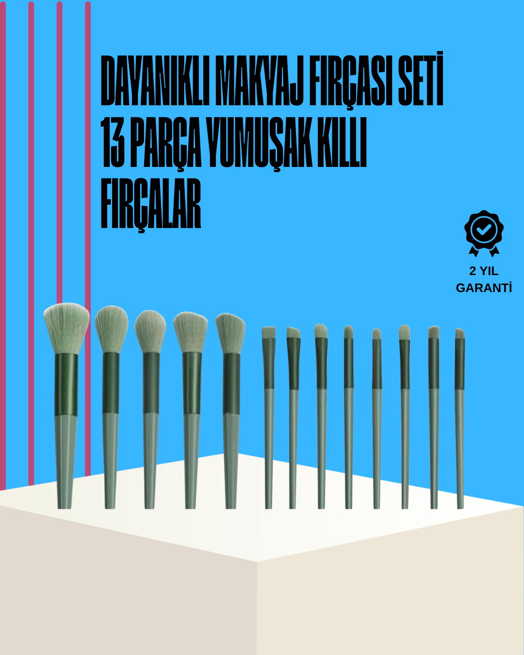 Taşınabilir Ergonomik Yapılı 13 Adet Fiber Kıllı Yüz ve Göz Makyaj Fırçası Seti - Bayi Depom Taşınabilir Ergonomik Yapılı 13 Adet Fiber Kıllı Yüz ve Göz Makyaj Fırçası Seti - Bayi Depom