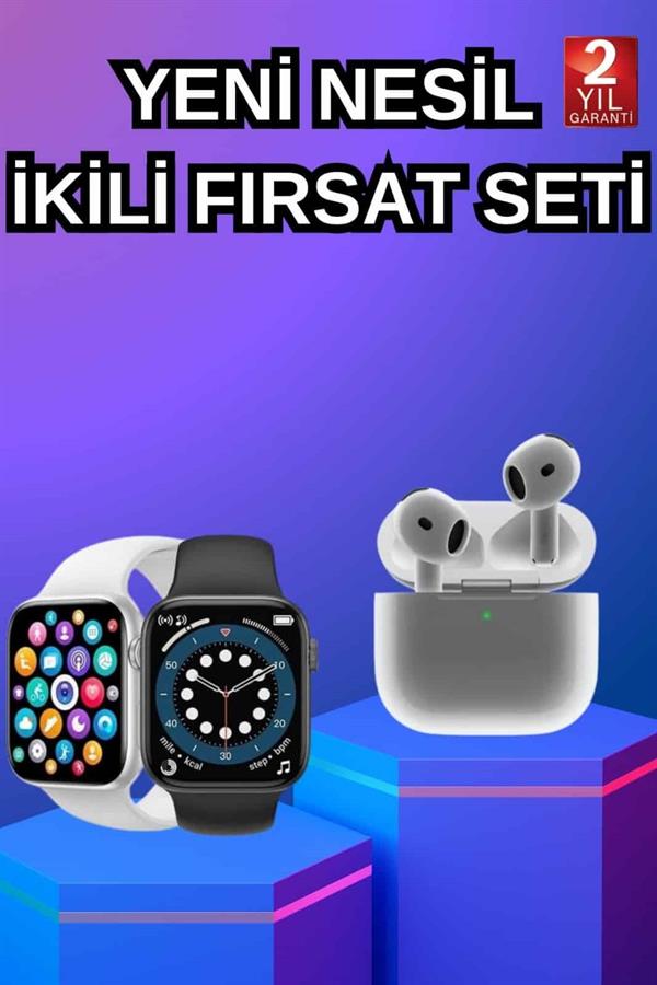 3.Nesil TWS Bluetooth Kulaklık ve Dokunmatik Ekran Akıllı Saat Sesli Görüşme - Bayi Depom 3.Nesil TWS Bluetooth Kulaklık ve Dokunmatik Ekran Akıllı Saat Sesli Görüşme - Bayi Depom