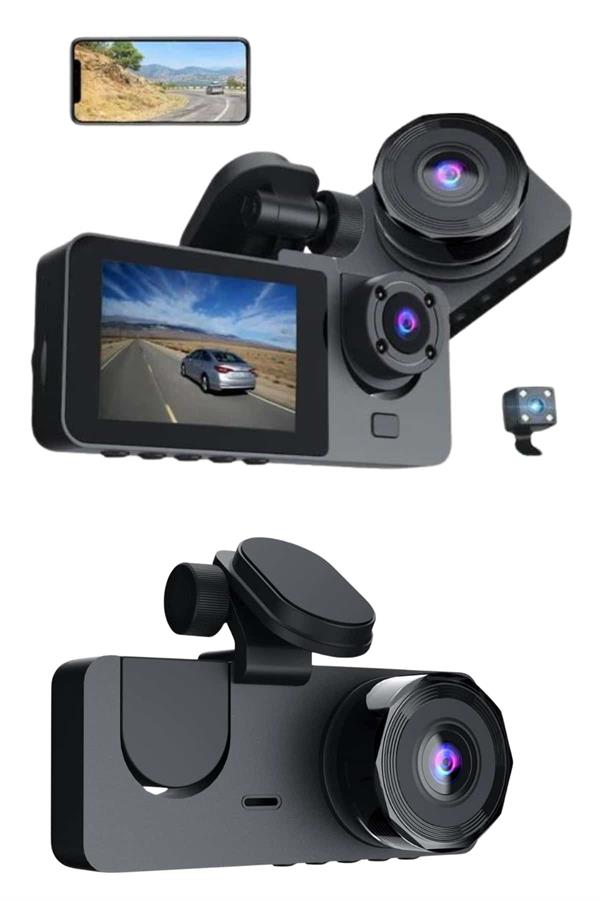 3 Kameralı 2 İnç 1080P Araç İçi Kamera Sürüş Kamerası CarPlay - Bayi Depom 3 Kameralı 2 İnç 1080P Araç İçi Kamera Sürüş Kamerası CarPlay - Bayi Depom