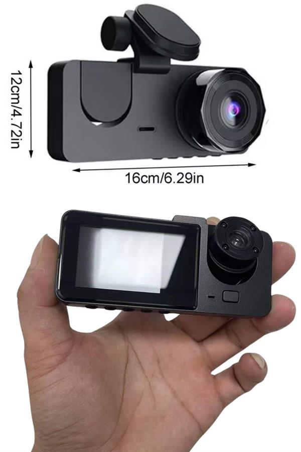 3 Kameralı 2 İnç 1080P Araç İçi Kamera Sürüş Kamerası CarPlay - Bayi Depom 3 Kameralı 2 İnç 1080P Araç İçi Kamera Sürüş Kamerası CarPlay - Bayi Depom