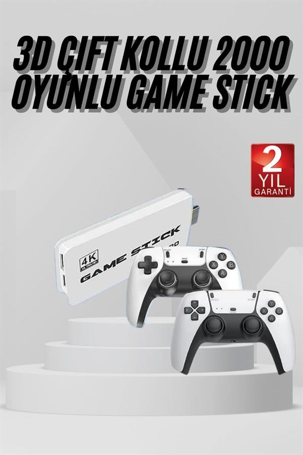 3D 4K 2000 Oyunlu Game Stick Oyun Konsolu Çift Konsol - Bayi Depom 3D 4K 2000 Oyunlu Game Stick Oyun Konsolu Çift Konsol - Bayi Depom