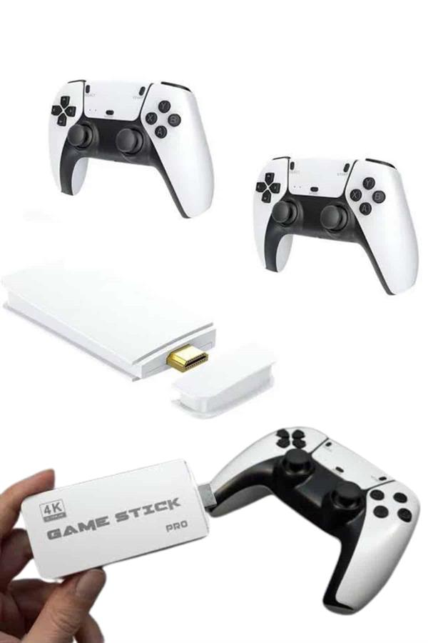 3D 4K 2000 Oyunlu Game Stick Oyun Konsolu Çift Konsol - Bayi Depom