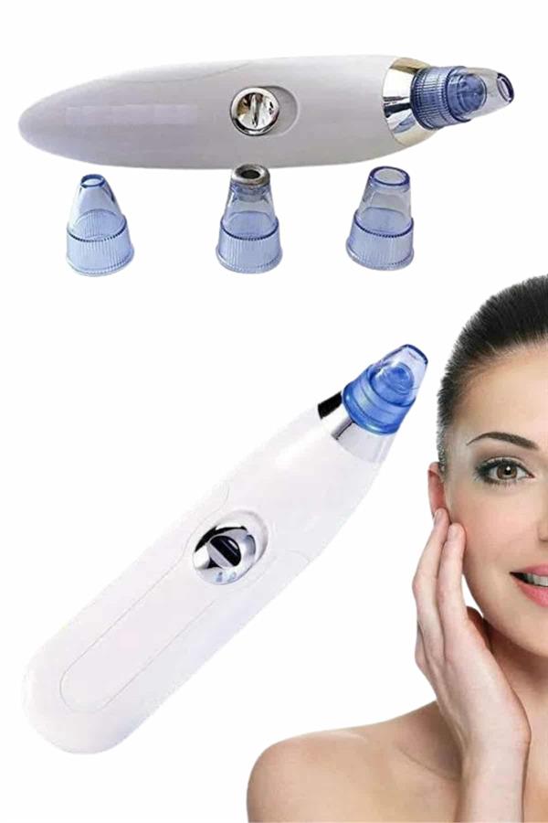 4 Başlıklı Pilli Vakumlu Siyah Nokta Temizleyici Akne Ve Sivilce Önleyici - Bayi Depom