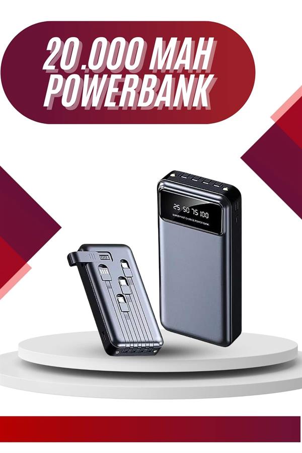 4 Çıkışlı 20.000 Mah Powerbank Uzun Pil Ömürlü Taşınabilir - Bayi Depom 4 Çıkışlı 20.000 Mah Powerbank Uzun Pil Ömürlü Taşınabilir - Bayi Depom