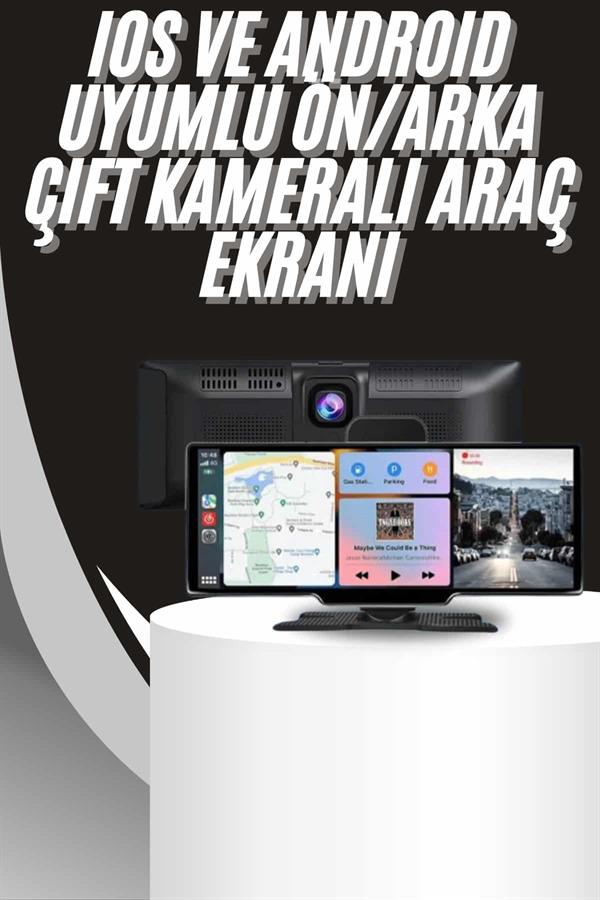4K 10.2 İnç Çift Kameralı Araç Multimedya Ekranı CarPlay Kablosuz Tüm Cihazlara Uyumlu - Bayi Depom 4K 10.2 İnç Çift Kameralı Araç Multimedya Ekranı CarPlay Kablosuz Tüm Cihazlara Uyumlu - Bayi Depom